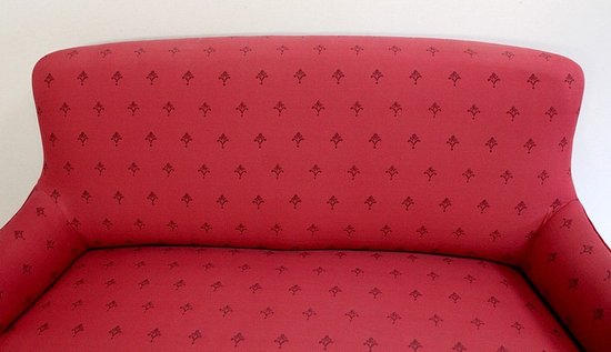 Panca in tappezzeria Rosso Lampone, epoca Napoleone III – 2° metà del XIX secolo