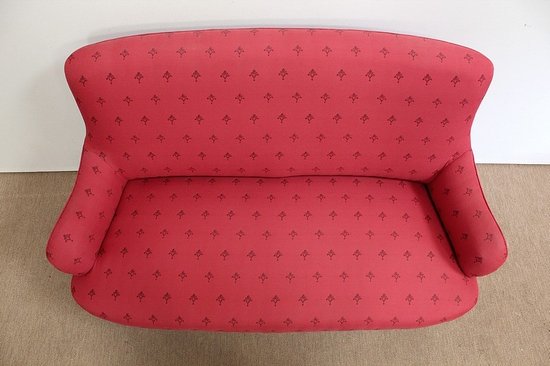 Panca in tappezzeria Rosso Lampone, epoca Napoleone III – 2° metà del XIX secolo