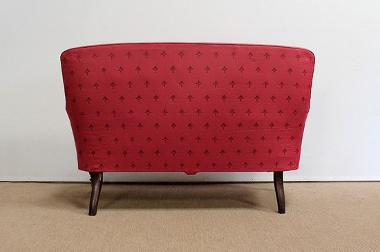 Panca in tappezzeria Rosso Lampone, epoca Napoleone III – 2° metà del XIX secolo