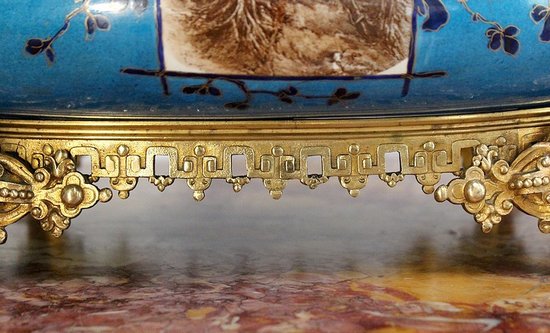 Enamelled Porcelain and Gilt Bronze Planter - Late 19th Century