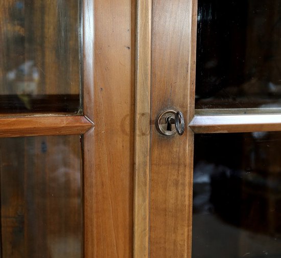 Commode Vitrine de Propriété en Merisier Massif, époque Empire – Début XIXe