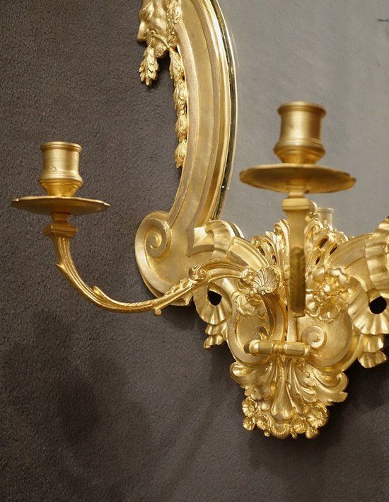 Paire De Grandes Appliques Louis XIV, XIXème