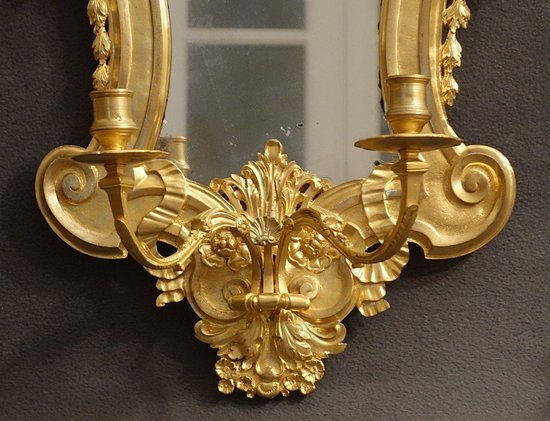 Paire De Grandes Appliques Louis XIV, XIXème