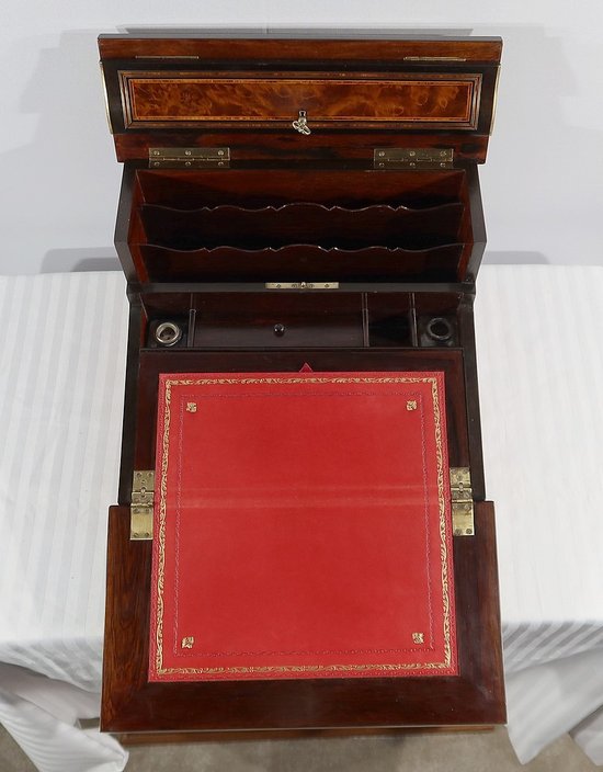 Travel case in Thuya magnifying glass, Napoleon III period – Mid-19th century