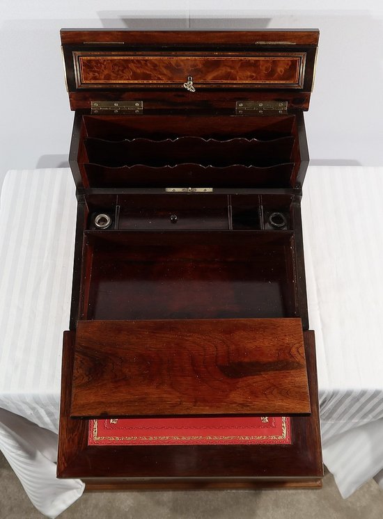 Travel case in Thuya magnifying glass, Napoleon III period – Mid-19th century