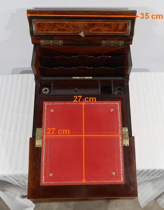 Travel case in Thuya magnifying glass, Napoleon III period – Mid-19th century