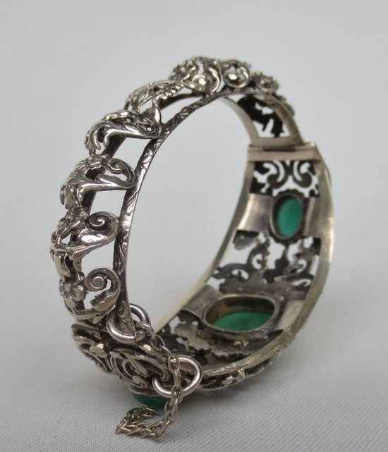 Bracelet En Argent Massif XIXe Siècle.