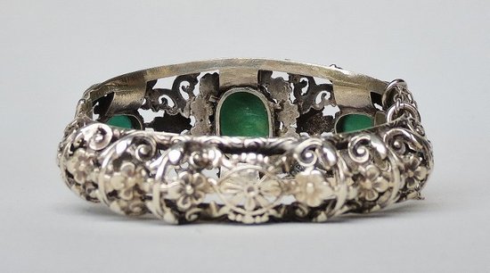 Bracelet En Argent Massif XIXe Siècle.