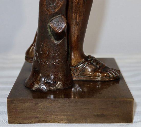 Bronzo “Diane de Gabies” secondo Praxitèle, firmato C. Sauvage – Inizio XIX secolo