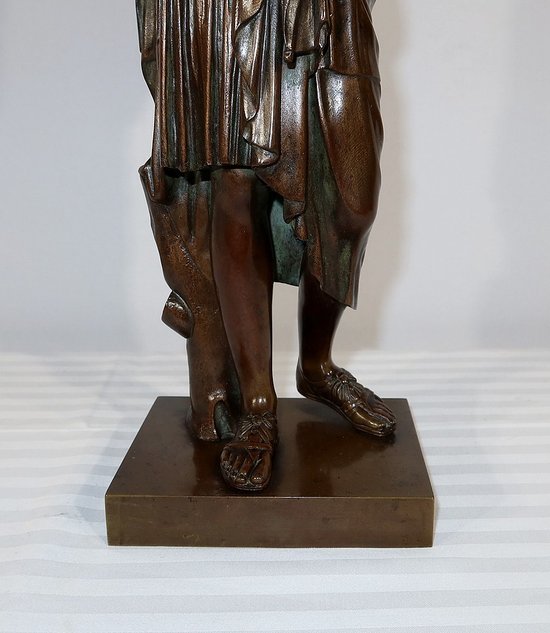 Bronzo “Diane de Gabies” secondo Praxitèle, firmato C. Sauvage – Inizio XIX secolo
