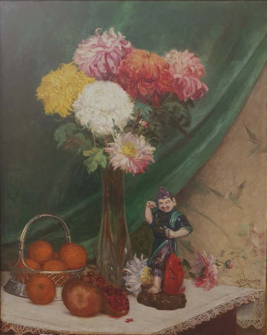 Georges Paul MASURE - Fiori e giapponesi