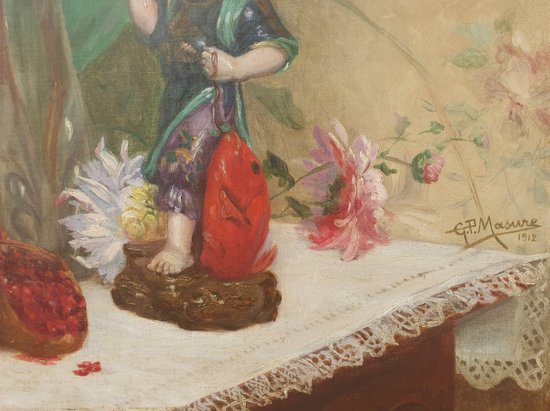Georges Paul MASURE - Fiori e giapponesi