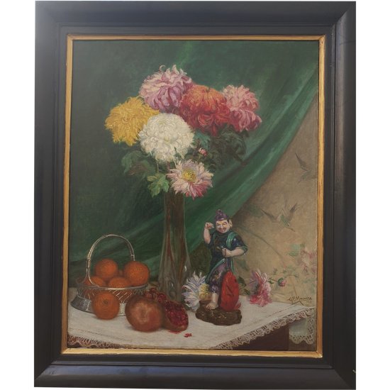 Georges Paul MASURE - Fiori e giapponesi