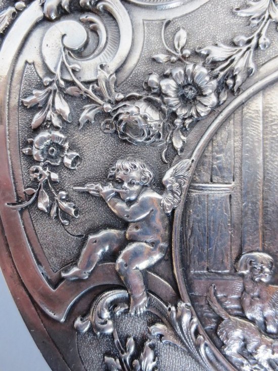 Scatola per gioielli, argento sterling.