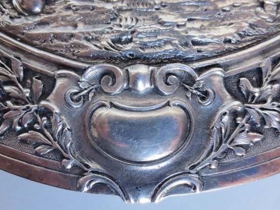 Scatola per gioielli, argento sterling.