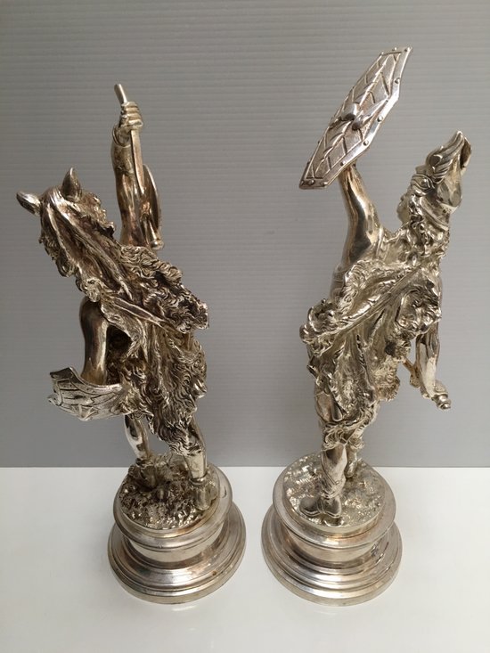 Due soggetti in bronzo argentato XIX° RANCOULLET