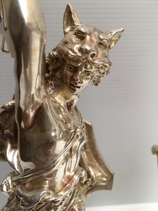 Due soggetti in bronzo argentato XIX° RANCOULLET