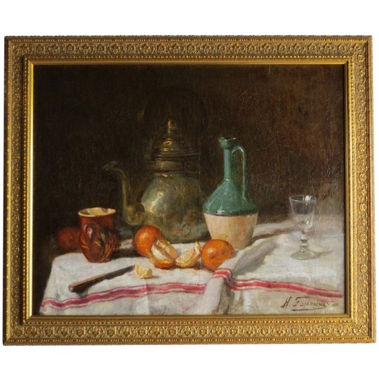 Stilleben signiert H. Fontaine.