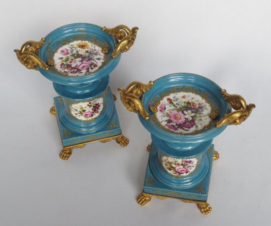 Porcelain Cassolettes, Attributed to Jacob Petit.