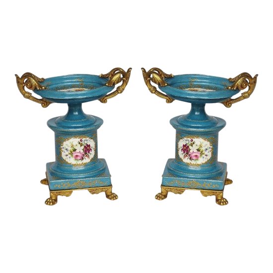 Cassolettes En Porcelaine, Attribuées à Jacob Petit.