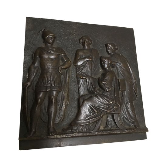 Small decorative bronze plaque