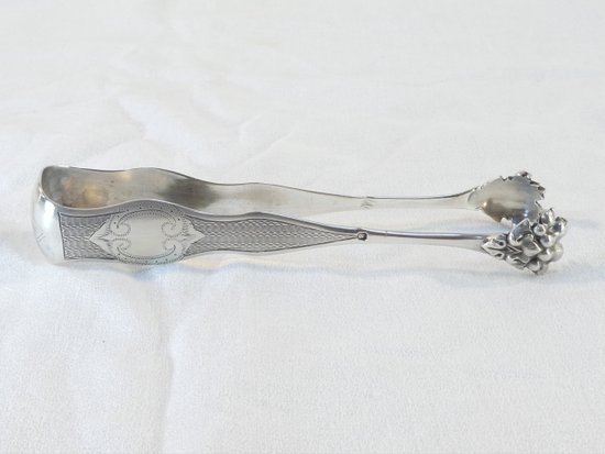 Sugar tongs in STERLING SILVER, 19th century, goldsmith Paul MASSAT