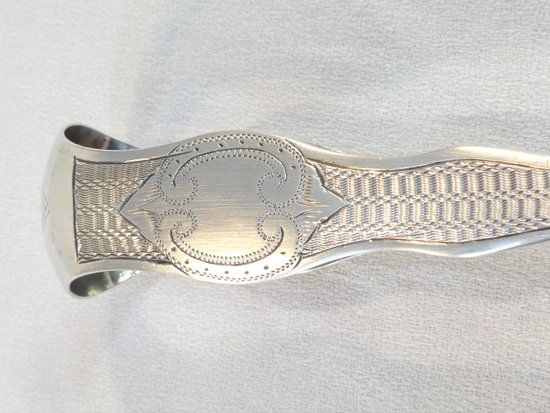 Sugar tongs in STERLING SILVER, 19th century, goldsmith Paul MASSAT