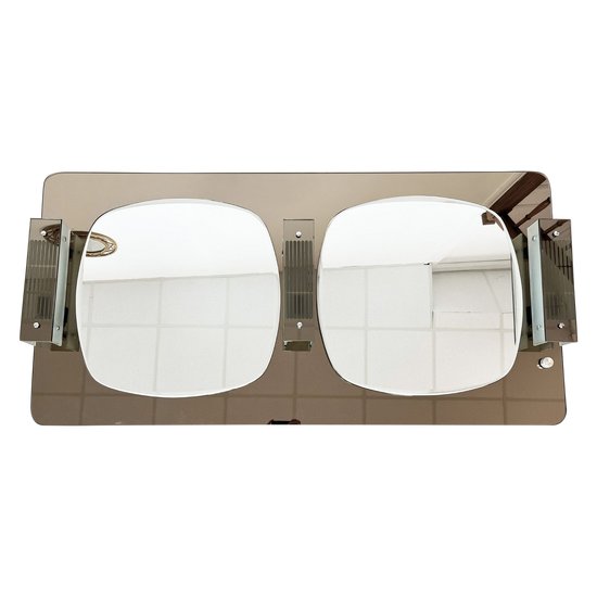 Grand Miroir Double Glace Vintage Années 70 ISA