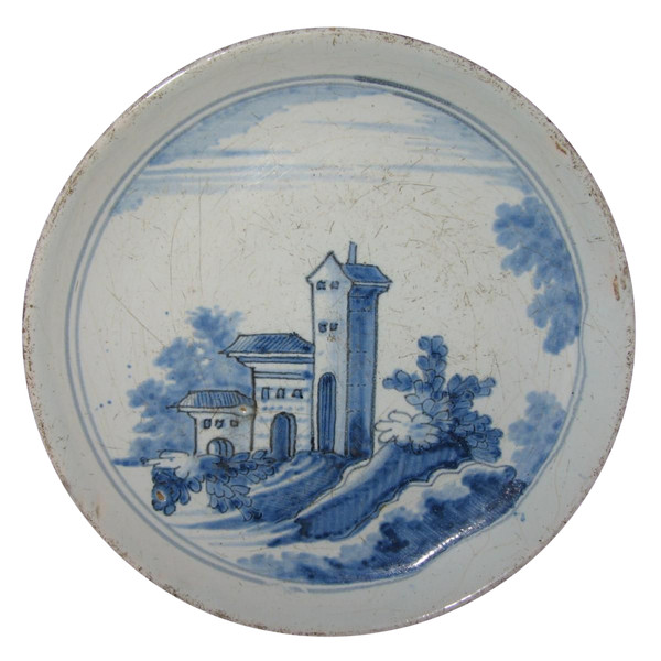 Assiette En Faïence De Nevers XVIIe Siècle