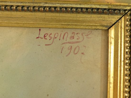 Öl auf Leinwand Porträt einer jungen Frau Signiert LESPINASSE 1907