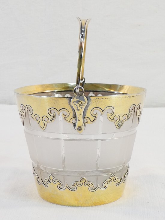 Ice bucket / Glacons in silver and vermeil LONDON 1864 VICTORIAN period