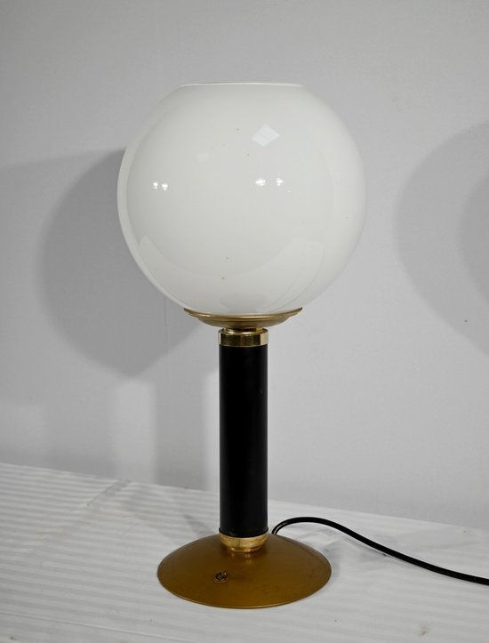 Lampada da tavolo in metallo e ottone - 1950