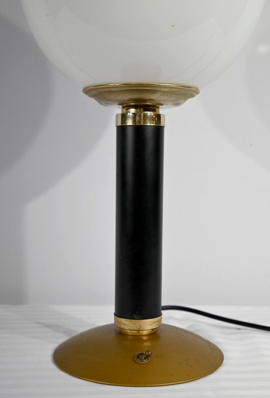 Lampada da tavolo in metallo e ottone - 1950