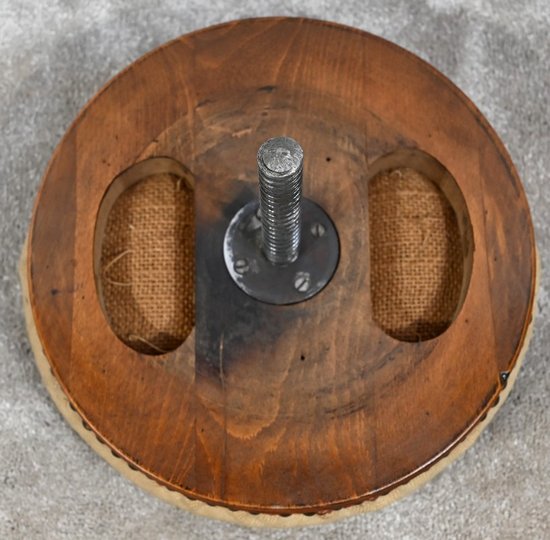 Solid Walnut Piano Stool - Late 19th century