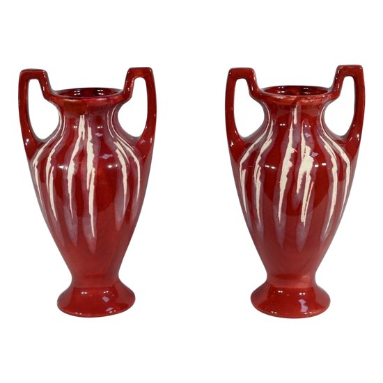 Pair of Ceramic Vases, Art Nouveau - 1900