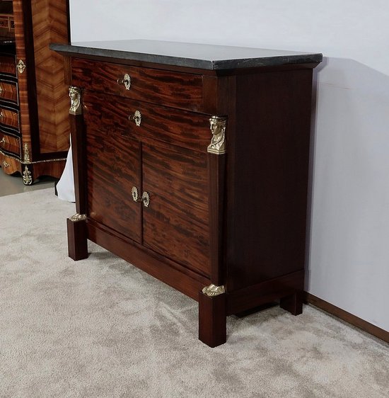 Mahogany small sideboard, Directoire, Return from Egypt - End of XIXth century