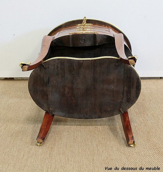  Table Chiffonnière , style Transition Louis XV / Louis XVI - Fin XIXe 