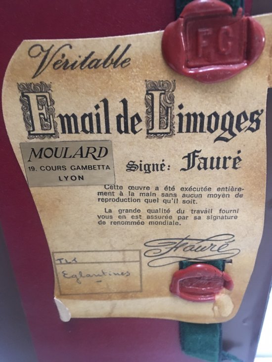 Piccolo dipinto a smalto di FAURÉ a LIMOGES