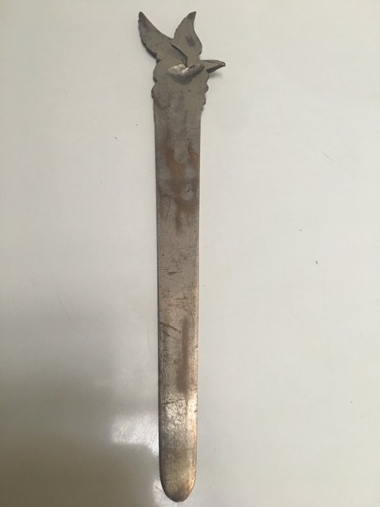 Large silvered bronze paper cutter by A. VILLIEN
