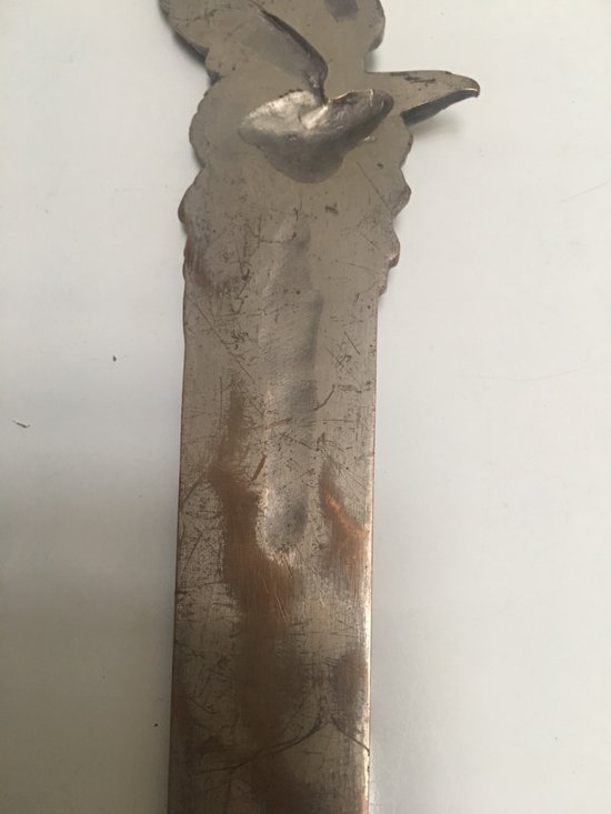 Large silvered bronze paper cutter by A. VILLIEN