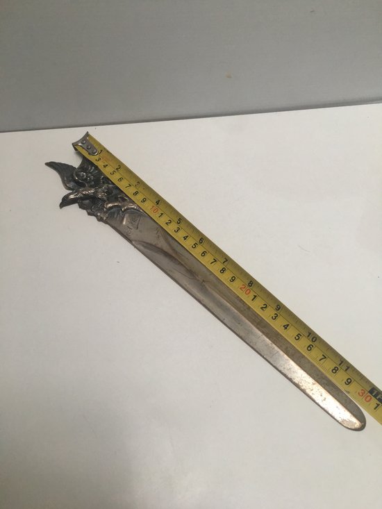 Large silvered bronze paper cutter by A. VILLIEN