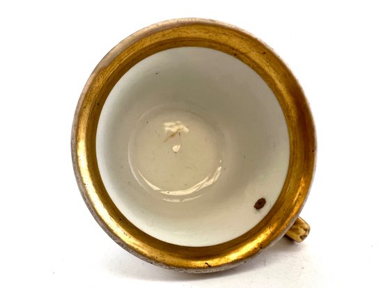 Alte Tasse mit Kalender von 1811 aus Pariser Porzellan Napoleon Empire