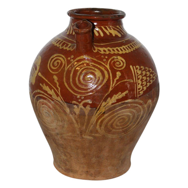 Bressane jug in glazed terracotta XIX