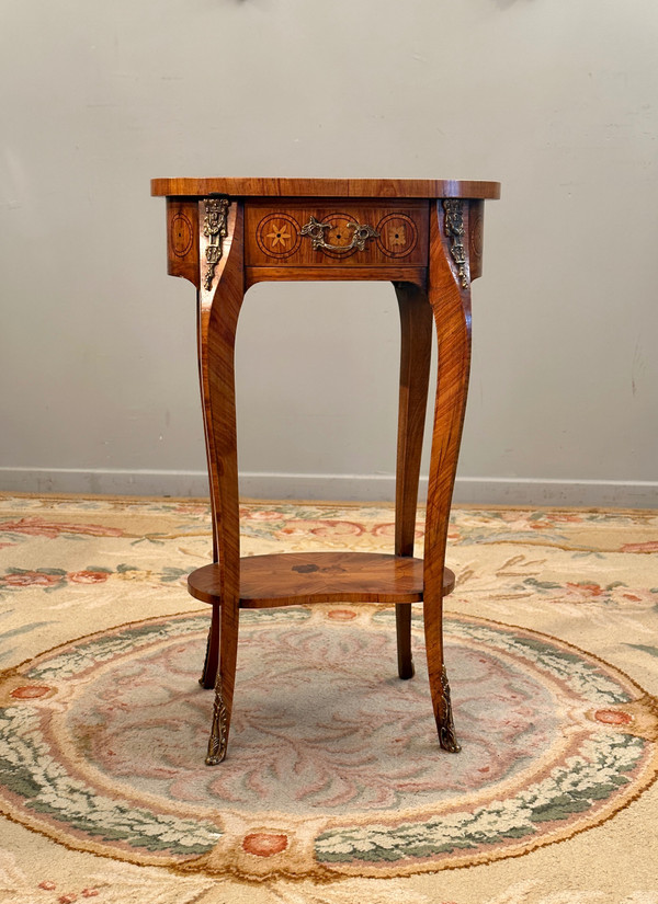 Louis XV Style Marquetry Living Room Table Circa 1930