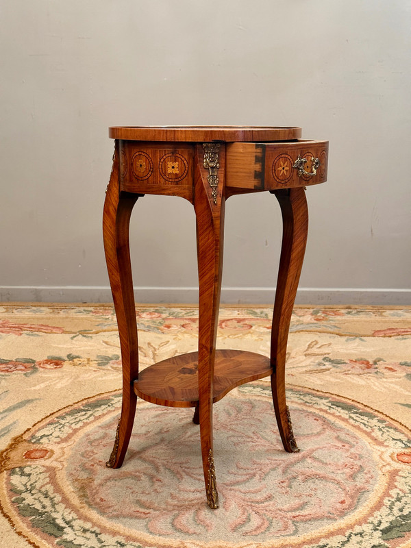 Louis XV Style Marquetry Living Room Table Circa 1930