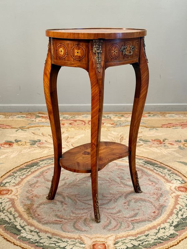Louis XV Style Marquetry Living Room Table Circa 1930