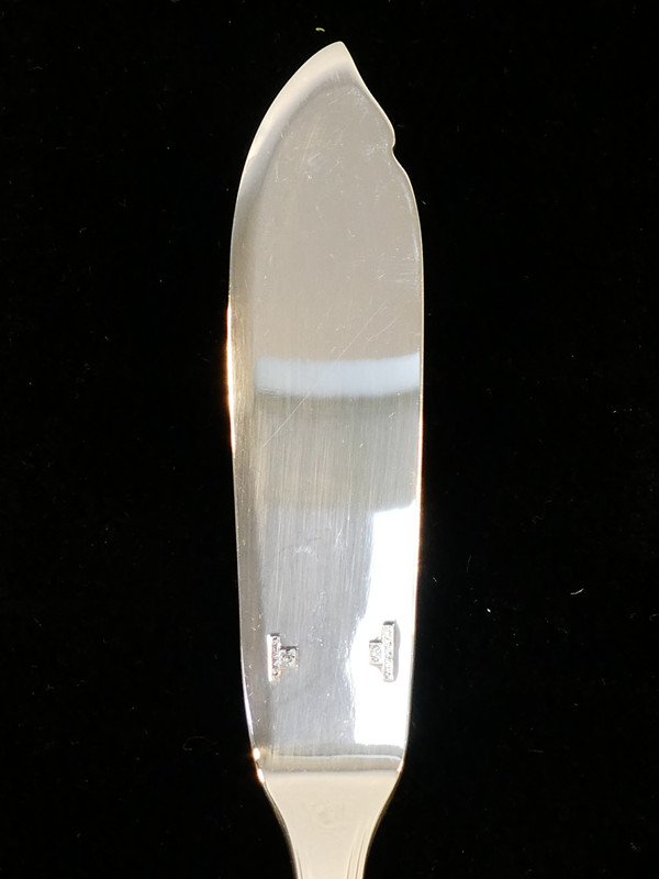 12 CHRISTOFLE ART DECO fish knives AMERICA model by Luc LANEL