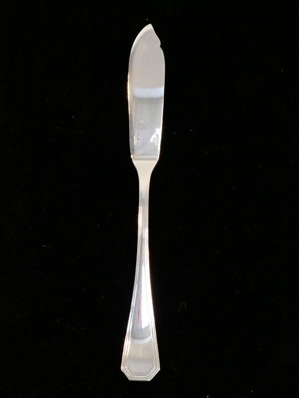 12 CHRISTOFLE ART DECO fish knives AMERICA model by Luc LANEL