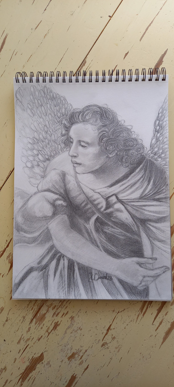 Grey pencil drawing/ Liberation of Saint Pierre