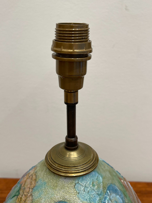 Camille FAURÉ (1874-1956), lampe de table émaillée